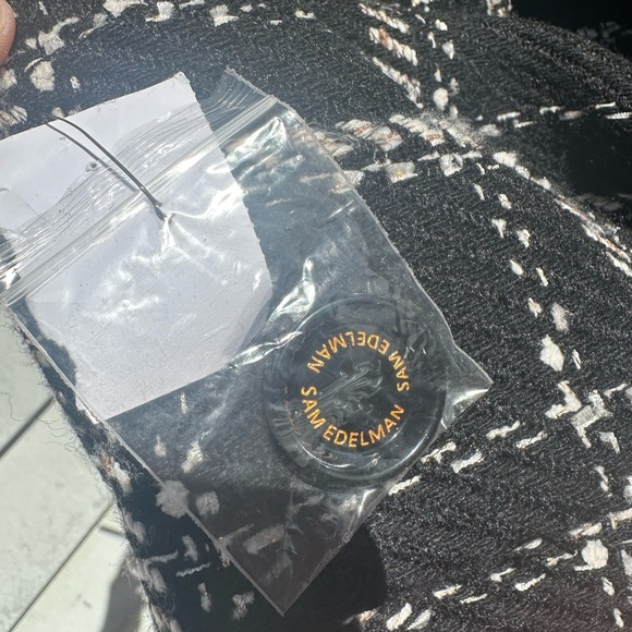 Sam Edelman Plaid Double Breasted Coat in Black/White Plaid•Size XL• NWT - Picture 7 of 8